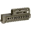 The MI AK Alpha Series Quad Rail Handguard offers flexible mounting options, lightweight aluminum construction, and a lifetime warranty for reliable performance.