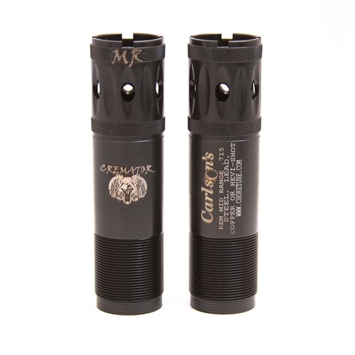Carlson's Cremator® Choke Tubes feature Triple Shot Technology for reduced pellet deformation, tighter patterns, and easy installation, ideal for waterfowl hunting.