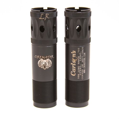 Carlson's Cremator® Choke Tubes feature Triple Shot Technology for reduced pellet deformation, tighter patterns, and easy installation, perfect for waterfowl hunting.