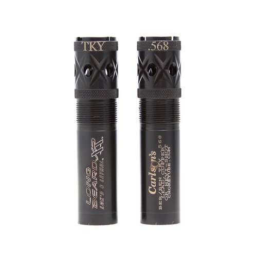 Carlson's Ported Long Beard Turkey Choke enhances your Beretta/Benelli shotgun, delivering tight patterns and 10% greater penetration for effective turkey hunting.