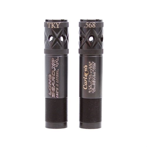 Achieve tight, long-range patterns and 10% greater penetration with Carlson's Long Beard Turkey Choke, designed for Winchester's Shot-Lok Technology loads.