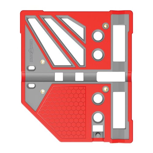 The BENCH BLOCK PRO features 14 holes, 2 grooves, and Smart-Block Clamps for secure firearm maintenance, ensuring precise alignment for all sizes.