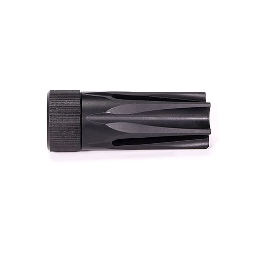The MUZZLOK® 7.62X39MM Luger Flash Hider features easy installation without crush washers, allowing quick timing adjustments and field removability.