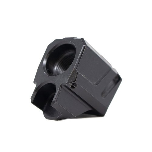 Enhance your shooting accuracy with the Faxon EXOS-524 Pistol Compensator for M&P Shield, reducing recoil and muzzle climb for improved consistency.