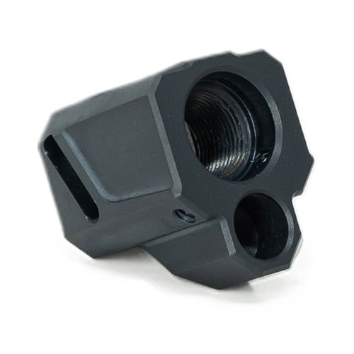 Enhance your Glock Gen 3 or FX-19 with the Faxon EXOS-513 compensator, designed to reduce recoil and muzzle climb for improved shooting consistency.