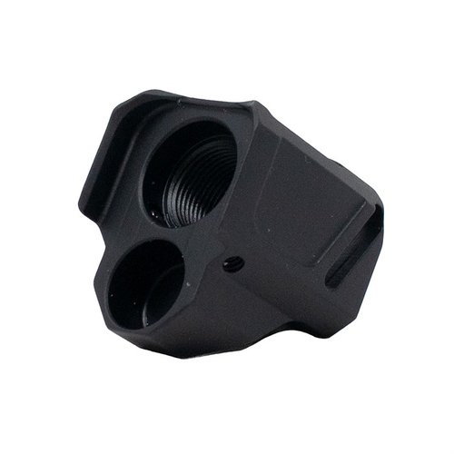 Enhance your Glock® Gen 5 with the Faxon EXOS-553 compensator, designed to reduce recoil and muzzle climb, ensuring improved consistency and reliability.