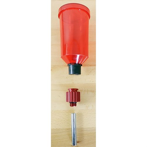 Upgrade your reloading setup with the LEE PRECISION Deluxe Auto-Drum Update Kit, featuring a red anodized swivel adapter for better grip and long die compatibility.