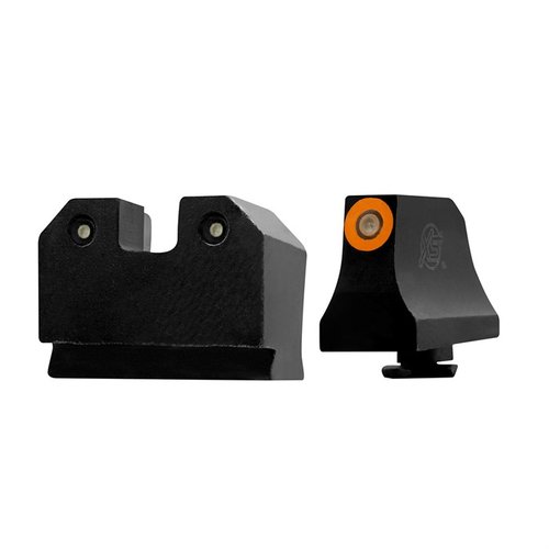 XS R3D Night Sights offer bright tritium for low light, enhanced visibility with a blacked out rear, and are compatible with multiple Glock models.