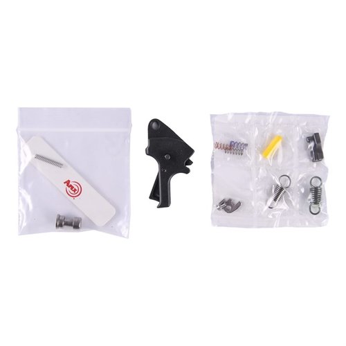 Enhance your M&P M2.0 with the Apex Flat Face Forward Set Trigger Kit for a smoother pull, reduced travel, and adjustable weight from 3.3 to 5.5 lbs.