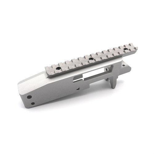 The KIDD .22LR Classic Receiver features durable anodized billet aluminum, a slip-fit design, easy rear cleaning access, and interchangeable scope bases for enhanced shooting.