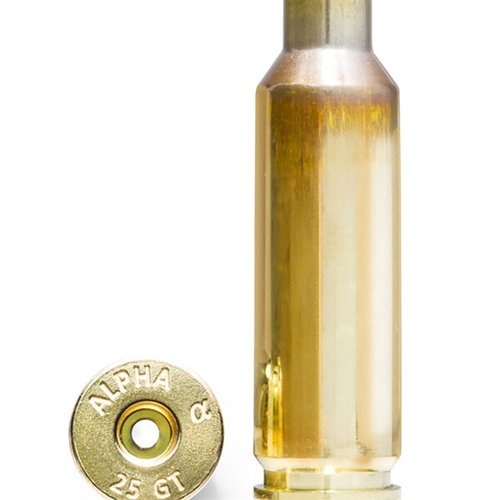 Experience lower recoil with the 25 GT Rifle Brass, featuring optimized case head technology for enhanced durability and performance in a convenient 100/box.