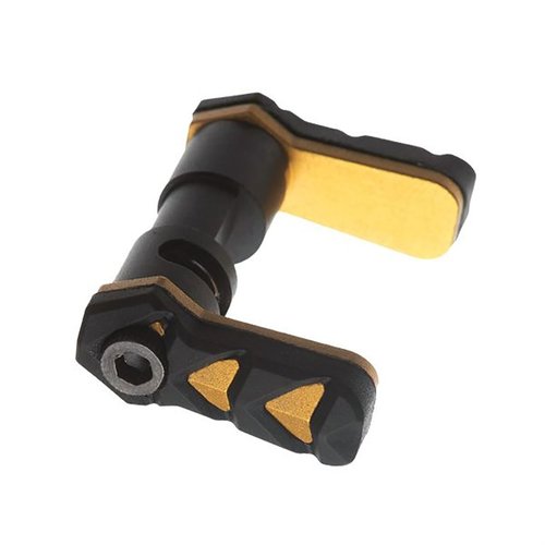 Upgrade to the Tyrant CNC NexGen 45/90 Ambidextrous Safety Selector for AR-15, featuring configurable throws, durable rubber over-mold, and equal length levers for all shooters.
