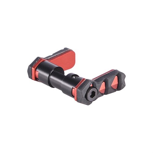 Upgrade to the Tyrant CNC NexGen 45/90 Ambidextrous Safety Selector for AR-15, featuring configurable throws, durable 6061 aluminum, and a grippy rubber feel.