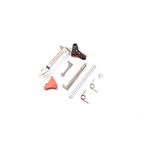 Upgrade your Glock Gen 5 with Timney's Ultimate Builder's Kit, featuring a smooth 2.5-3lb pull weight, stainless steel parts, and NP3 coating for durability.