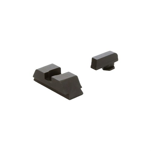 AMERIGLO Range Series iron sights enhance speed and accuracy for Glock® Gen 1-5, featuring a rugged design with a .115" front sight blade for effective aiming.