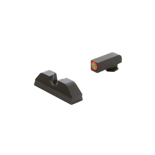 AMERIGLO® Protector Sights enhance aim with tritium illumination, reduce glare with serrated rear, and improve one-hand slide manipulations for Glock® Gen 1-4.