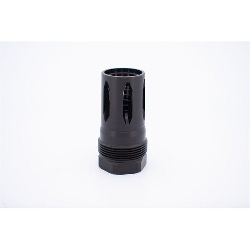 The R2S Flash Hider features a durable Black Nitride finish, is compatible with Atlas mounts, and ensures a tight seal when properly torqued to your barrel.