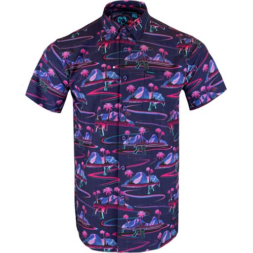 Stay cool and comfortable at the range with the RETRO-RIFLE Short Sleeve Button Down Shirt, crafted from light, breathable 97% Polyester and 3% Spandex.