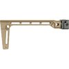 The Midwest Industries ARM BRACE SIDE FOLDING features a robust design, configurable folding, and multiple sling attachments, enhancing firearm versatility and stability.
