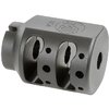 The ALPHA TANK BRAKE features a dual chamber design for reduced muzzle climb, made from durable 416 Stainless with Black Nitride finish, and backed by a lifetime warranty.