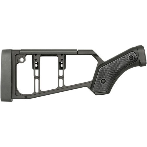 Upgrade your Remington 870 with this ambidextrous stock featuring adjustable cheek piece, reduced recoil, M-LOK® compatibility, and a lifetime warranty.