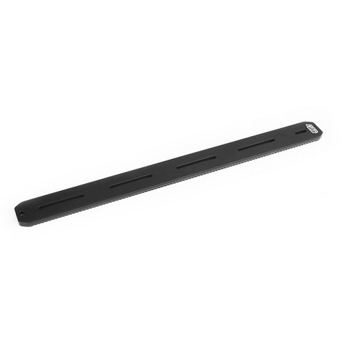 The ARCALOCK 17" Universal Flat Rail features a locking system for stability, is 17" long, made from durable 6061-T6 Aluminum, and includes M-LOK hardware.