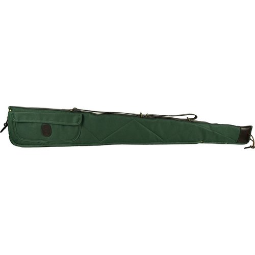 Protect your firearm with the Bob Allen Canvas Shotgun Case, featuring a rugged water-resistant exterior, quilted flannel lining, and a secure, lockable zipper.