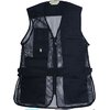 The BOB ALLEN Full Mesh Shooting Vest features lightweight, breathable mesh, adjustable waist tabs, and multiple pockets for shells and accessories, perfect for shooters.