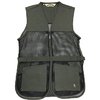 The BOB ALLEN Full Mesh Dual Pad Shooting Vest offers lightweight mesh construction, dual pads for versatility, and ample storage with bellowed pockets and a rear hull pouch.