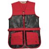 The BOB ALLEN Full Mesh Dual Pad Shooting Vest offers lightweight mesh for ventilation, dual pads for versatility, and ample storage with bellowed pockets and a rear hull pouch.