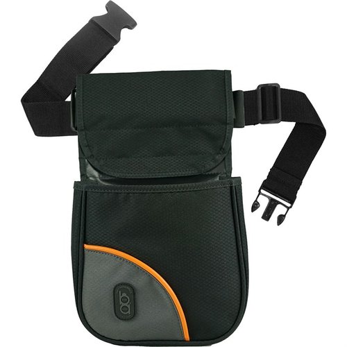 The Bob Allen Club Series Divided Shell Pouch features durable ripstop nylon, dual shotgun shell compartments, and a heavy-duty adjustable web belt for ultimate convenience.