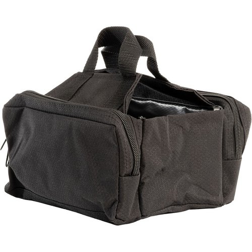 The Bob Allen Team Series Four-Box Shell Carrier features durable ripstop nylon, holds four boxes of shotgun shells, and includes zippered pockets for accessories.