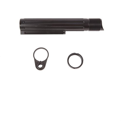 The PWS Enhanced Gen 2 Buffer Tube features a Ratchet-Lock Design for easy removal, weight reduction, and enhanced reliability for piston-driven weapons.