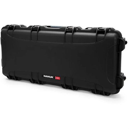 The NANUK 985 hard case offers waterproof, indestructible protection for firearms with a lightweight NK-7 resin shell, TSA locks, and ergonomic handles for easy transport.