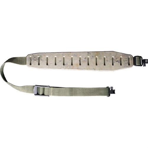 Experience unmatched comfort with the QUAKE CLAW 2.0 Sling featuring a non-slip pad, 1/2" stretch, and compatibility with various firearms.