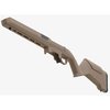 The MAGPUL Hunter Lite Adjustable Stock for Ruger American reduces weight by 25%, offers adjustable LOP, ambidextrous compatibility, and M-LOK slots for customization.