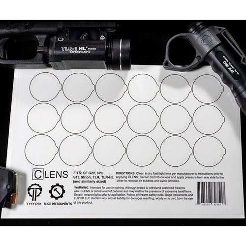 Protect your flashlight and weapon light lenses with CLENS Protectors, easily removable for optimal brightness during extended shooting sessions.