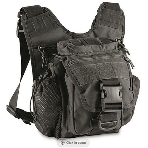 The Cactus Jack Gen II Sidewinder Sling Bag features a CCW pocket, padded strap, quick-release buckle, multiple zip pockets, and a built-in holster for concealed carry.