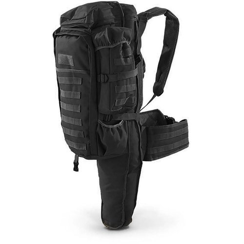 The SCHRECK Tactical Assault Bag offers a padded rifle holder, spacious compartments, and comfort features, perfect for day trips, hunting, and gear transport.