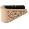 Enhance your Glock 42 with Hogue's OverMolded Grip Extension Pad, offering a secure grip, added finger groove, and protection during reloads for improved handling.