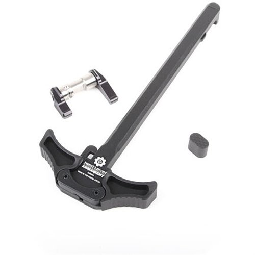 Upgrade your AR-15 with the NLX Performance Kit 2, featuring an AMBI Charging Handle, Titanium Safety Selector, and Extended Mag Release for enhanced grip and safety.