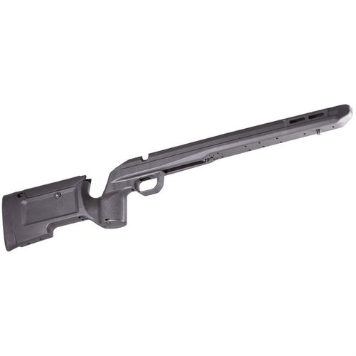 The KRG Echo Chassis for Tikka T3/T3X offers lightweight, ergonomic design, compatibility with short/long action cartridges, and no bedding required.