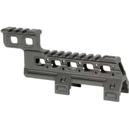 Upgrade your HK MP5/MP5K with the Midwest Industries Optic Mount, allowing simultaneous red dot and laser attachment, easy installation, and robust durability.