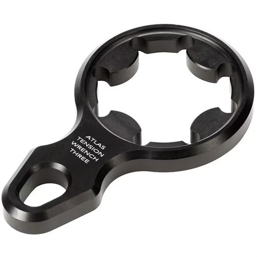 The Atlas Tension Wrench PTN-3 offers precise pan and cant adjustments, durable aluminum construction, and a compact design for easy carry in match bags.