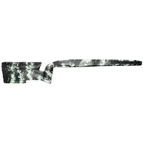 The GRAYBOE HALO UMC Compatible Fixed Stock features durable polymer construction, refined ergonomics, M-LOK slots, QD cups, and a vertical grip for enhanced performance.