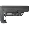 The MFT Battlelink Extreme Duty Minimalist Stock offers robust durability for larger calibers, enhanced cheek weld, and multiple sling mounting options.