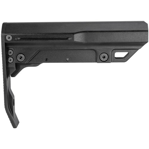 The MFT Battlelink Aluminum Minimalist Stock is lightweight, durable, and adaptable, featuring a non-slip buttpad, quick detach sling points, and enhanced cheek weld.