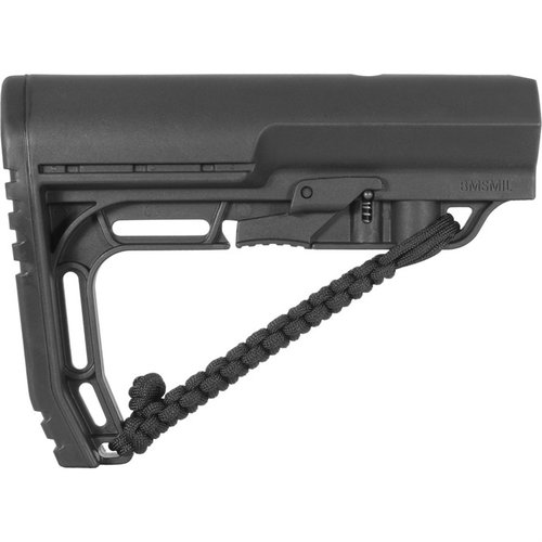 The lightweight Battlelink Minimalist Stock features a durable polymer build, integrated NRAT strap, and multiple sling options for optimal performance.