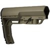 The BATTLELINK MINIMALIST STOCK is ultra-light at 5.8oz, compliant for restricted states, offers enhanced cheek weld, and features multiple sling mounting options.