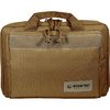 The TPC Two Pistol Carrier securely holds two pistols with padded dividers and magazine storage, crafted from durable 600 Denier Ballistic Nylon for ultimate protection.